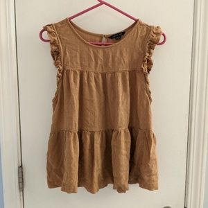 AMERICAN EAGLE--TAN BABYDOLL TOP
